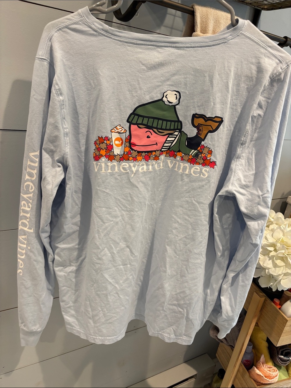 Vineyard Vines Light Blue Graphic Crewneck Sweater